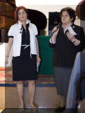 la signora Wilma Tonello Ghellere e la presidente Angela Biallo Baldini